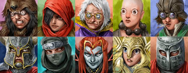 Desktop Dungeons characters